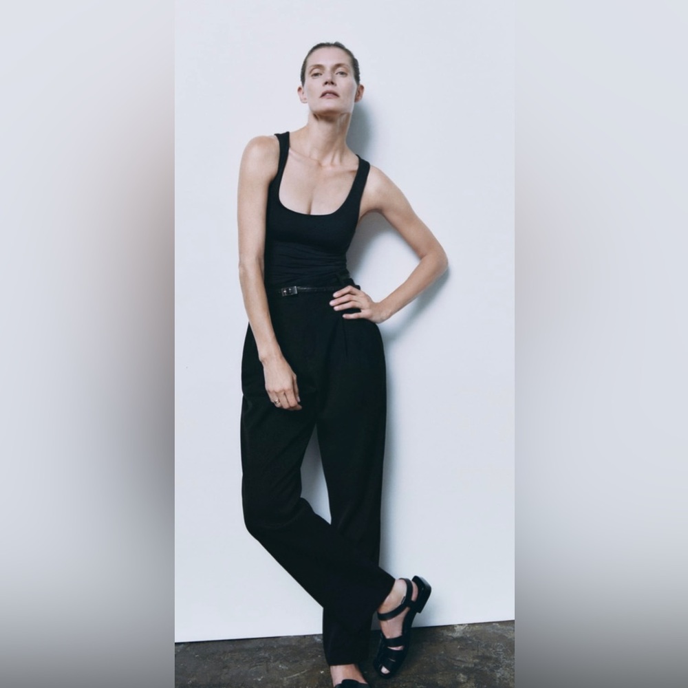 Zara NWT Black Tank Top Size Small